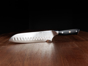 Ekskluzywny Nóż Santoku Aka Tori Osaka Pro 7" ze Stali Damasceńskiej – Prezent Biznesowy z Opcją Graweru