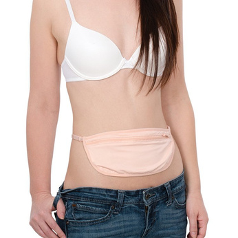 Portfel antykradzieżowy na pas Pacsafe Coversafe S100 - różowy