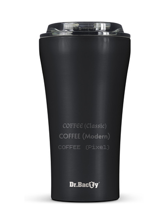 Kubek termiczny na kawę Dr.Bacty Apollo 2.0 - 360 ml - Black Matt - Z twoim grawerem