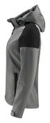 Softshell mit abnehmbarer Kapuze Prime Softshell Lady von der Marke Printer - Grau - Schwarz