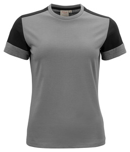 Moderne Prime T Lady T-Shirt der Marke Printer - Grau - Schwarz.