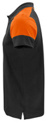 T-Shirt Polo Prime Polo von der Marke Printer - Schwarz - Orange.
