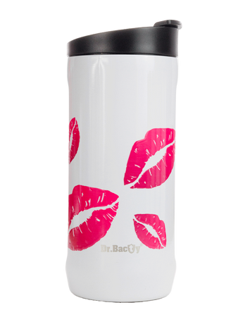 Thermobecher 2-in-1 Dr.Bacty Notus Mund - weiß