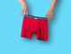 Comfortable men's boxer briefs SAXX ULTRA Boxer Brief Fly - red.