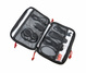 TROIKA business tech pouch 2 cable organizer - graphite.