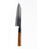 Aka Tori Engraved Damascus Steel 7" Santoku Knife - Tokyo Hammer