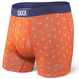 Herrenunterhosen bequem SAXX ULTRA Boxer Bref Fly in Palmen - orange.