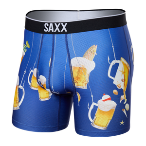 Herren-Sportboxershorts SAXX VOLT Boxer Brief Bier - blau