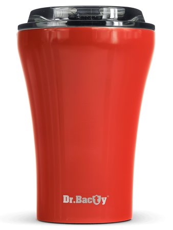 Dr.Bacty Apollo - Kubek termiczny do kawy - 227 ml - czerwony