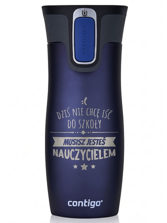 Contigo West Loop 2.0 470ml Thermobecher - Du bist Lehrer - Marineblau Matt