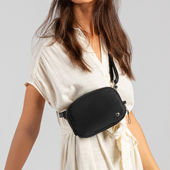 Kleine 2-in-1-Handtasche für Damen mit Diebstahlschutz Pacsafe W – black