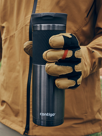 Thermal mug Contigo Byron 720ml with custom inscription - engraved - Gunmetal