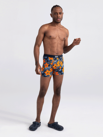 Bokserki męskie szybkoschnące SAXX VIBE Boxer Brief - hibiskus - szary