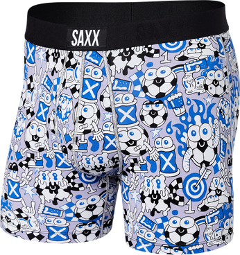 Bokserki męskie szybkoschnące SAXX VIBE Boxer Brief piłki- niebieskie