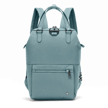 Diebstahlsicherer mini-rucksack für frauen pacsafe citysafe cx mini backpack econyl - schwarz