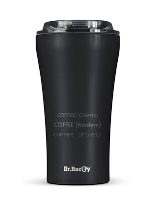Kubek termiczny na kawę Dr.Bacty Apollo 2.0 - 360 ml - Black Matt - Z twoim grawerem