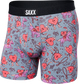 Men's quick-drying SAXX VIBE Boxer Briefs with hearts - gray.