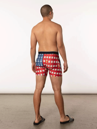 Herren-Sportboxershorts SAXX VOLT Boxer Brief amerikanisches Pilsner - rot