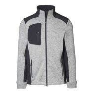 Knit Fleece Cardigan Gray Melange