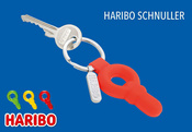 keychain TROIKA haribo schnuller - red