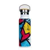 Dr.Bacty Iris steel thermal bottle - white - Geometric