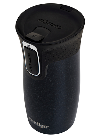 Contigo West Loop Mini Thermobecher 300ml - Vogelliebe - Schwarz Metallic