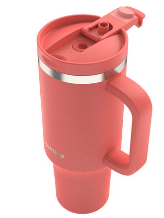 Thermalbecher mit Strohhalm Contigo Streeterville Tumbler 1200 ml - Coral