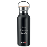 Dr.Bacty Iris 500 ml Thermoflasche - schwarz - personalisiert graeremark