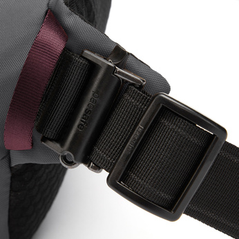 Anti-theft waist pack made from recycled materials Pacsafe Vibe 100 - dark grey.