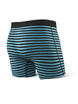 Bokserki męskie szybkoschnące SAXX VIBE Boxer Brief Modern Fit w pasy - czarno-niebieskie