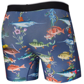 Herren-Sportboxershorts SAXX VOLT Boxer Brief Tauchwelt - blau