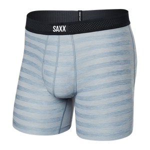 Herrenkühlboxershorts / Sportunterwäsche mit Reißverschluss SAXX DROPTEMP COOL Boxer Brief Fly - blau