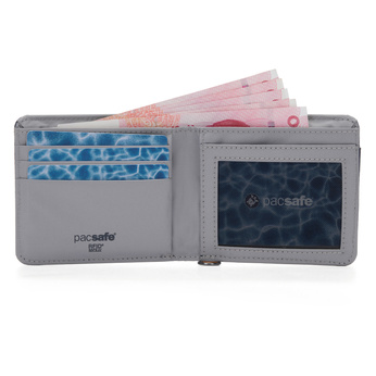 Pacsafe® RFIDsafe™ RFID blocking bifold wallet - coastal blue