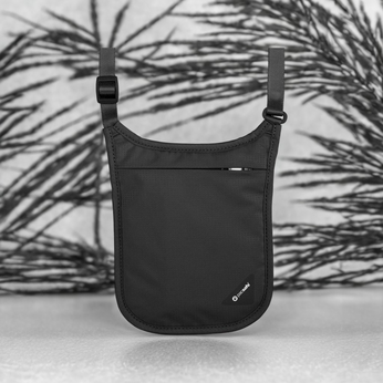 Portfel antykradzieżowy na szyję RFID Pacsafe Coversafe V75 - czarny - powystawowy