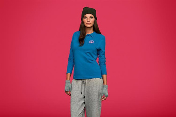 Koszulka polo damska Surf Lady L/S marki Printer - Czarny