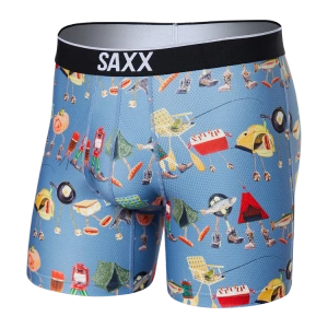 Herren-Sportboxershorts SAXX VOLT Boxer Brief Bier - blau