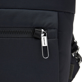 Kleiner diebstahlsicherer Damenrucksack Pacsafe Citysafe CX Econyl® – schwarz