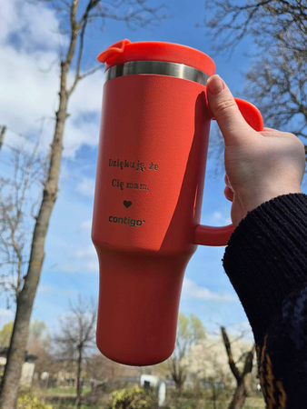 Becher mit Thermalwasser mit Gravur Streeterville Tumbler 1200 ml - Coral