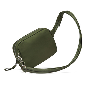 Kleine 2-in-1-Handtasche für Damen mit Diebstahlschutz Pacsafe W – olivgrün