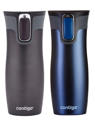 Set aus Thermobechern Contigo West Loop 2.0 470ml – Mattes Marineblau + Mattes Graphit
