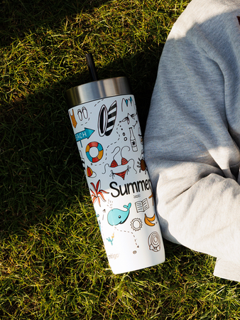 Thermobecher mit strohhalm Contigo Luxe Tumbler 720ml - Summer - Salt