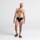 Comfortable men's SAXX ULTRA Boxer Brief Fly - black.