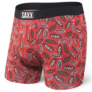 Herren-Schnelltrocknungsboxershorts SAXX VIBE Boxer Brief mit Scheiben - rot