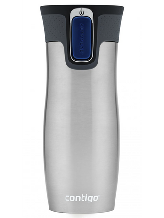 Contigo West Loop 2.0 470ml Thermal Mug Set - Steel + Biscay Bay
