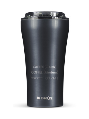 Kubek termiczny na kawę Dr.Bacty Apollo 2.0 - 360 ml - Gunmetal - Z twoim grawerem