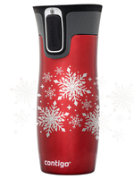Thermal Mug Contigo West Loop 2.0 470 ml - Red - Snow Stars