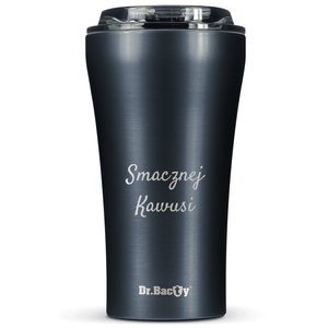 Dr.Bacty Apollo 2.0 thermal coffee mug - Tasty coffee - 360 ml - Gunmetal