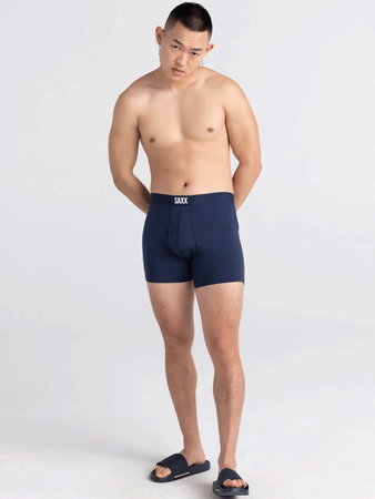 Bokserki męskie wygodne SAXX ULTRA Boxer Brief Fly - granatowe