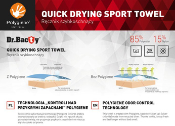 Microfiber towel Dr.Bacty S 40x65 cm - biały