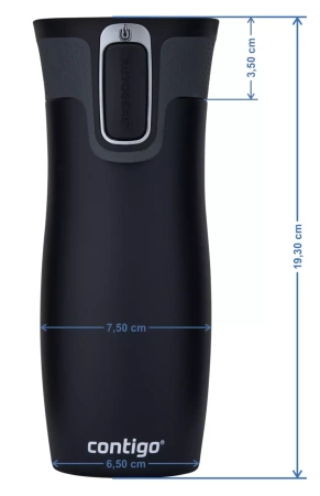 Thermobecher Contigo West Loop 470 ml schwarz - Sonnenblumen